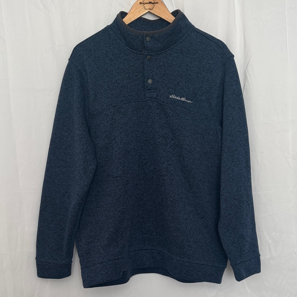 Eddie Bauer Men's Navy Crewneck Sweater